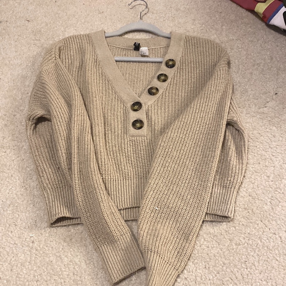 Tan Cropped Sweater from H&M